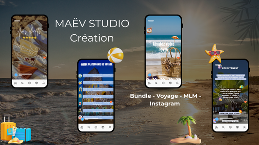 Bundle - Voyage - Instagram - MLM (7 fichiers Canva)