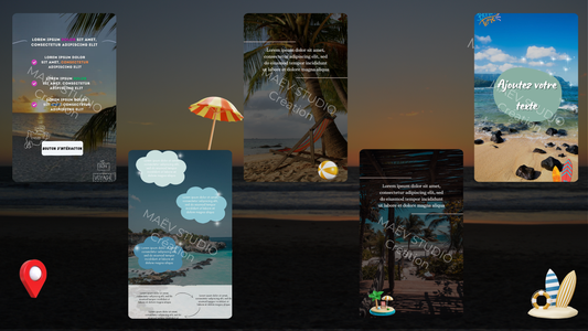 Bundle - Voyage - Instagram - MLM (7 fichiers Canva)